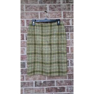 Vintage Plaid Pendleton Wool Pencil Skirt size 12